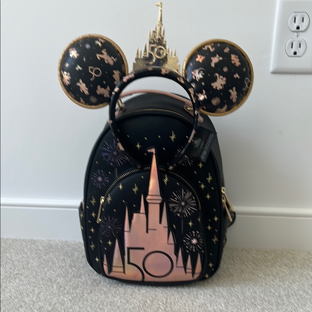 Loungefly 50th Disney Backpack and Ear Set